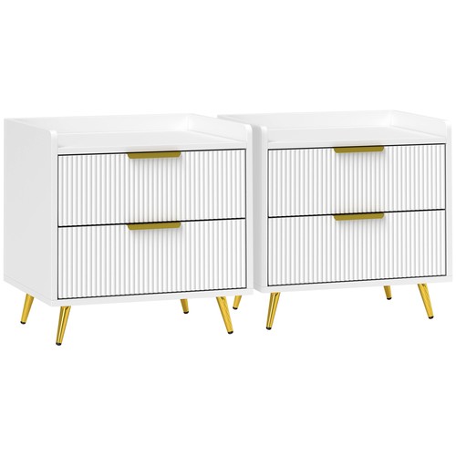 Homcom bedside table set 2 - homcom,