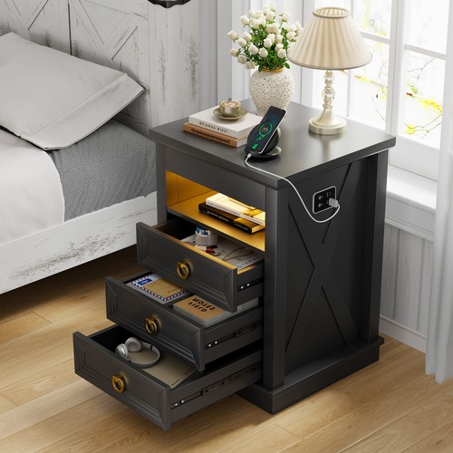 Bedside table with hidden - bedside,
