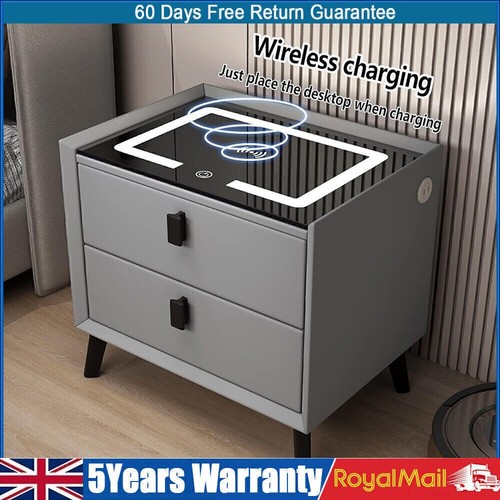 Gray bedside table with - gray,
