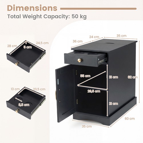 Table end with charging - end,