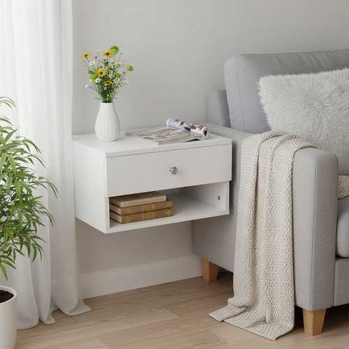 Floating bedside table - table, wall