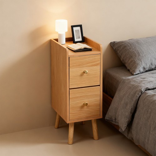 Drawers narrow bedside table - narrow,