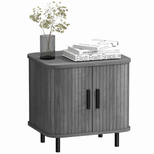 Homcom nightstand with sliding - homcom,