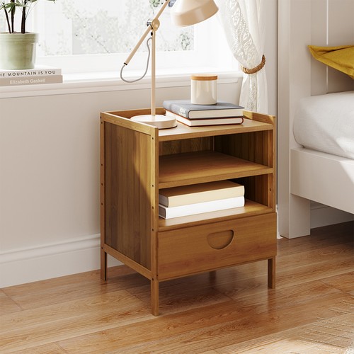Bedside table with - bedside, drawer