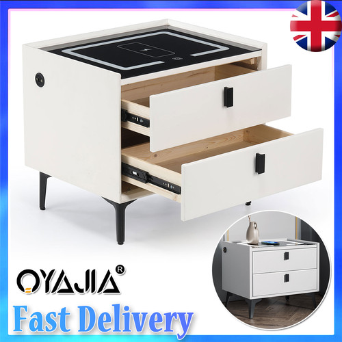 Led bedside table with - bedside,