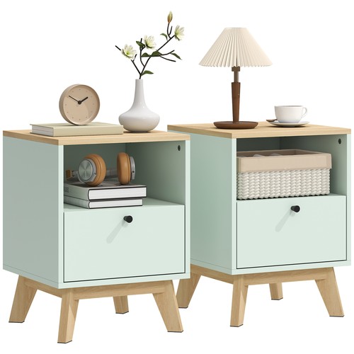 Homcom modern nightstand set - homcom,