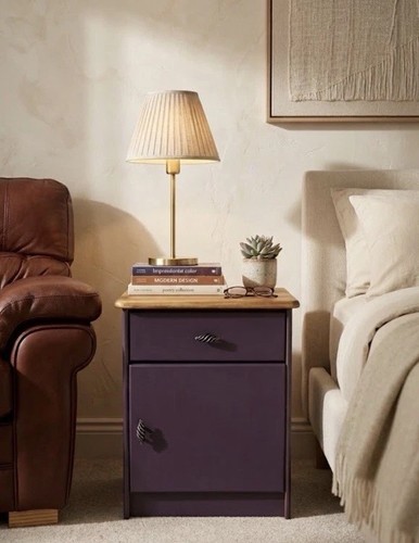 Wooden bedside table cupboard - ,