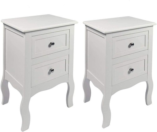 White bedside table with - table,