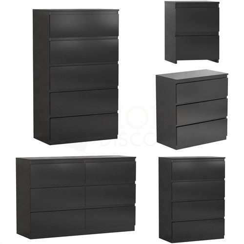 Modern black chest drawers - of,