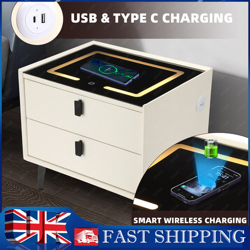Drawers bedside table led - drawers,