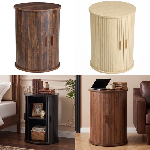 Round bedside cabinet with - round,