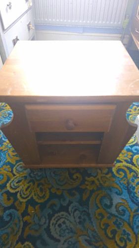 Brown wood bedside - brown,