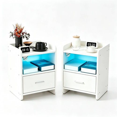 Set bedside table cabinet - table,