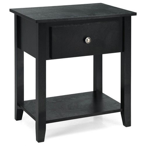 Wood bedside table - bedside, drawer