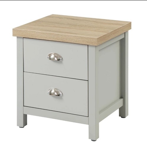 Drawer oak bedside cabinet - 2,