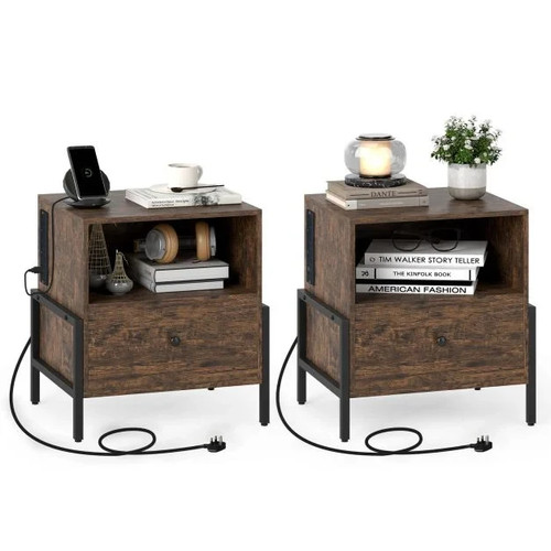 Nightstand with charging - with,