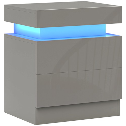 Homcom high gloss bedside - gloss,