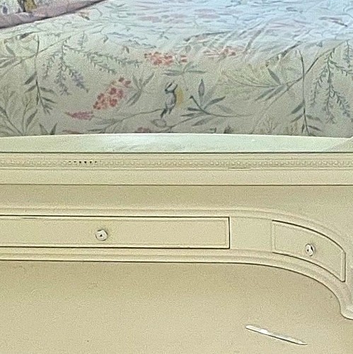 Retro cream wood bedside table - retro,