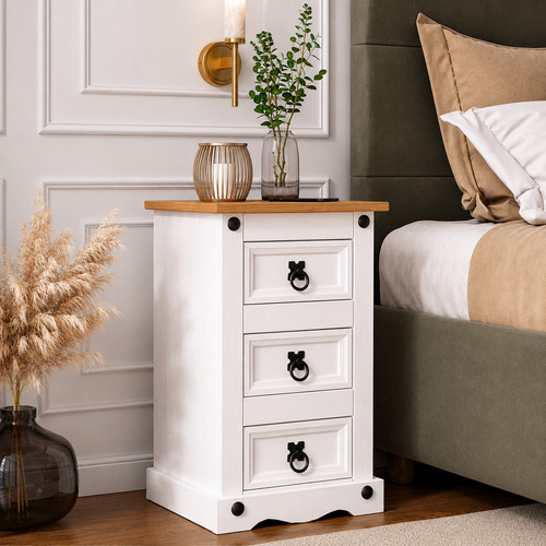 Corona bedside cabinet white - cabinet,