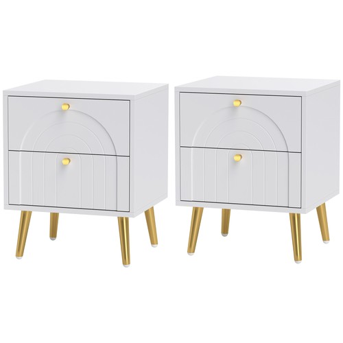 Homcom piece bedside tables - 2-piece,