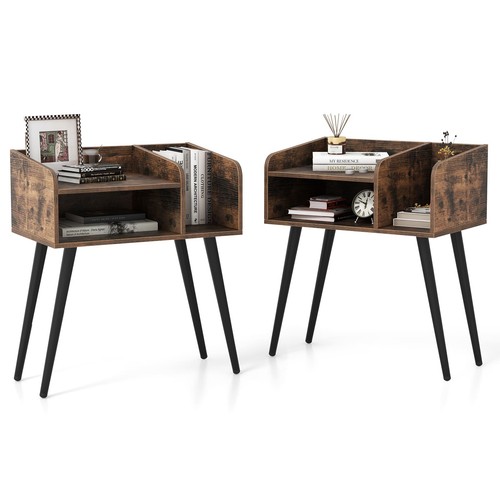 Tier bedside table end - 2-tier,