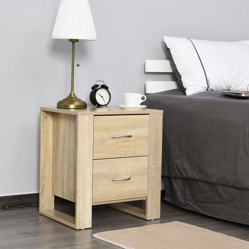Homcom drawer boxy bedside - drawer,