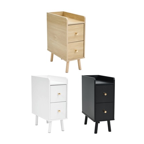 Narrow slim bedside table - narrow, with