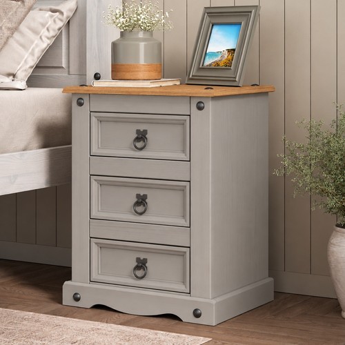 Corona grey drawer - grey, bedside