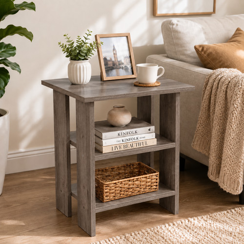Wooden side end - wooden, living