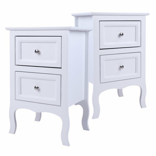 Pair white bedroom bedside - of,