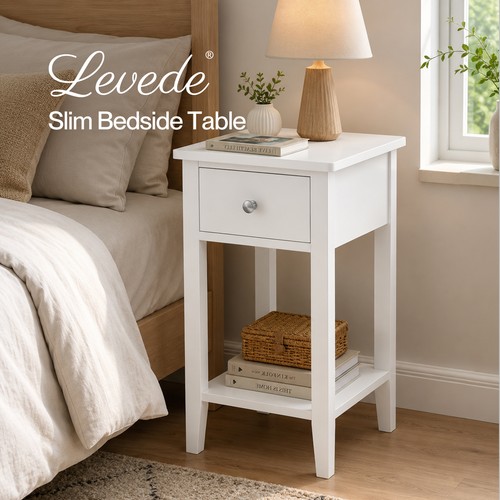 Levede bedside table - bedside, slim