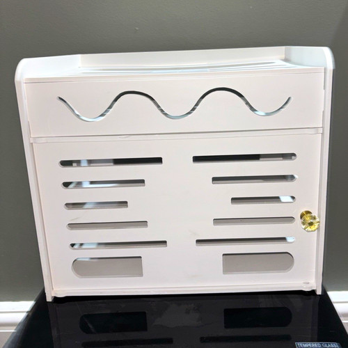 White storage cabinet with
