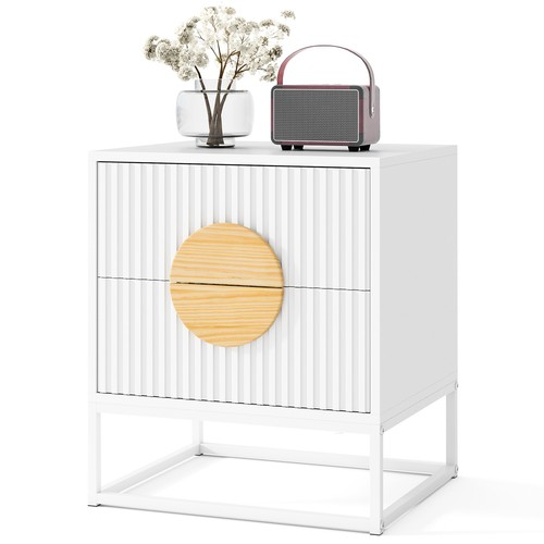 Costway fluted nightstand end - costway,