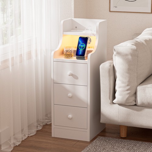 Drawers led bedside table - bedside,