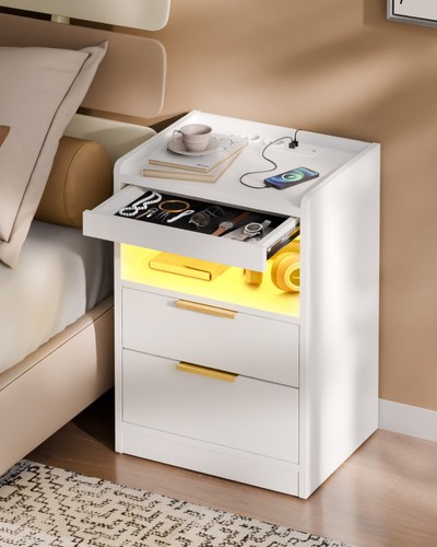 Mondeer led bedside table with - led,