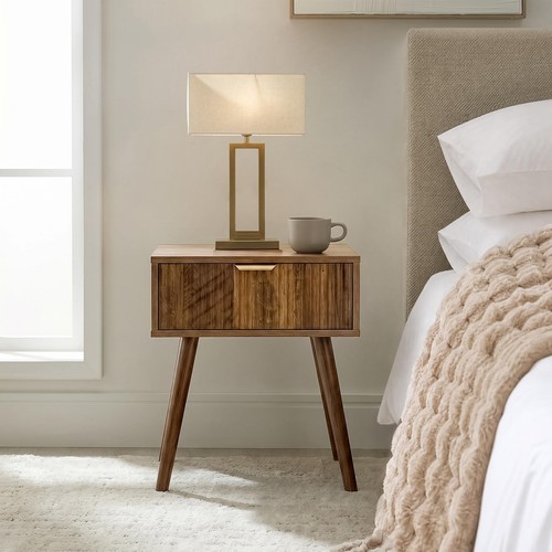 Ohs ribbed bedside nightstand - bedside,