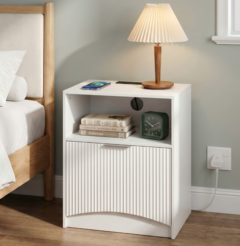 Bedside table large drawer - bedside,